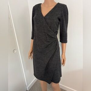 Brooks Brothers Charcoal Wrap Dress